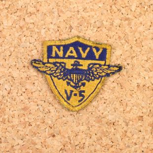 USN V-5 Pilot Training Overseas Cap Badge Patch from the Midway film
