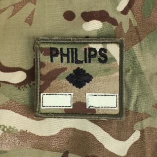 Virtus Helmet Zap Badge with Cats Eyes 2nd Lieutenant