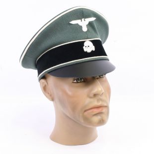 Waffen SS Crusher Cap Tricot Fabric White Infantry Piping by EREL