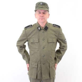 Waffen SS M43 Wool Feldblouse 5 buttoned front tunic Badged by FAB