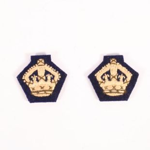 Royal Engineers and Signals Blue British Army Officers Cloth Rank kings Crowns