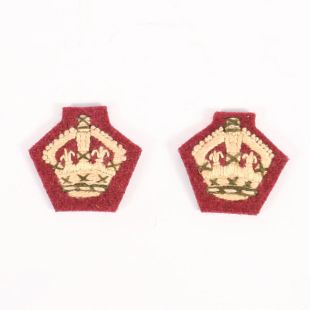 RAMC Royal Army Medical Corp Marron British Army Officers Cloth Rank kings Crowns