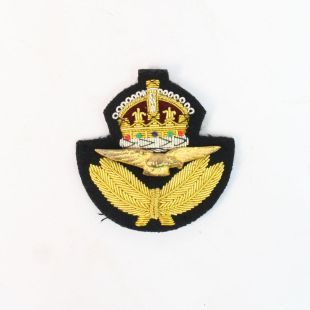 RAF Officers Service Dress Kings crown SD Cap Badge