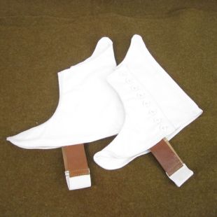 Scottish Canvas Spats White