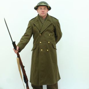 WW2 British Army Overcoat 1940 Pattern Dismounted Wool Greatcoat 