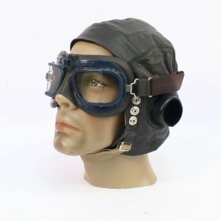 RAF C Type Brown Leather WW2 Royal Airforce Pilots Flying Helmet