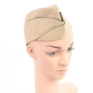 Womens Summer Service Garrison cap. WW2 US Army Officer Chino Cap by Kay Canvas