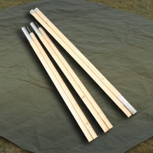 Wooden Pole Set for US Small Wall Tent or Flysheet