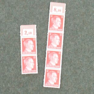 WW2 12 Reichspfennig Value Hitler Postal Stamps x 6 Original
