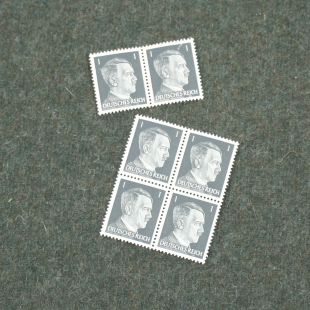 WW2 1 Reichspfennig Value Hitler Postal Stamps x 6 Original