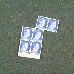 WW2 25 Reichspfennig Value Hitler Postal Stamps x 6 Original