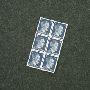 WW2 4 Reichspfennig Value Hitler Postal Stamps x 6 Original