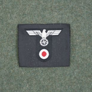 WW2 Army Panzer 1 Piece Cap Badge Officers BeVo