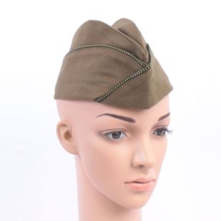 WW2 US Womens ETO Garrison Cap with Officers Braid by Kay Canvas