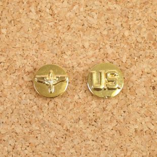 WW2 USAAF Collar Badges Pair of Air Force Branch of Service Enlisted