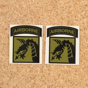 XVIII Airborne Corps Helmet Transfers Subdued Decals