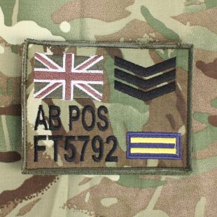 ZAP Sleeve Panel MTP Multicam Flag Queens Own Yeomanry TRF