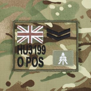 ZAP Sleeve Panel MTP Multicam Flag Subdued 1st Queens Dragoon Guards TRF