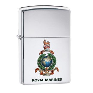 Zippo Lighter with Royal Marine Globe and Laurel
