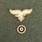 Luftwaffe White Eagle and Cockade Cap Badge set Tropical by RUM