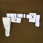 MP WW2 US Military Police Webbing Set in White with White holster