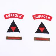 1st Suffolk Regiment, 3rd Infantry Division Normandy Badge Set