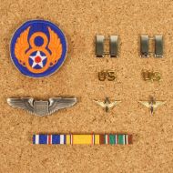 USAAF Officer badge set for A class uniform. Captain