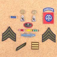 WW2 82nd Airborne 505th PIR Badge Set For Enlisted Mans Service Dress Uniform