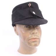 WW2 German HJ Hitler Youth Ski Cap Black Wool M43 cap with cap badge