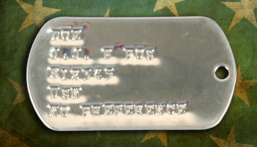 USN Vietnam Dog Tag single