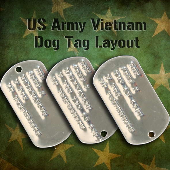 US Army Vietnam Dog Tags