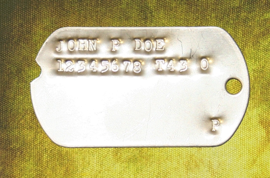 US WW2 Dog Tags 43-44 Single