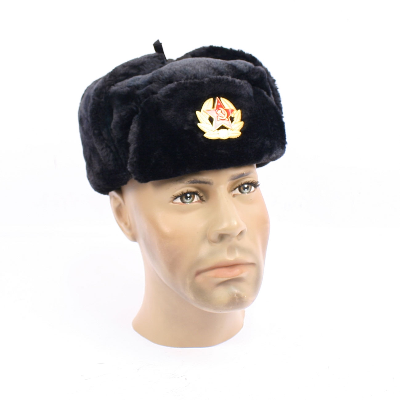 Sweet & Beauty Russian Hat Soviet Army Fur Military Cossack Ushanka Faux Fur Winter Trapper with Ear Flaps 